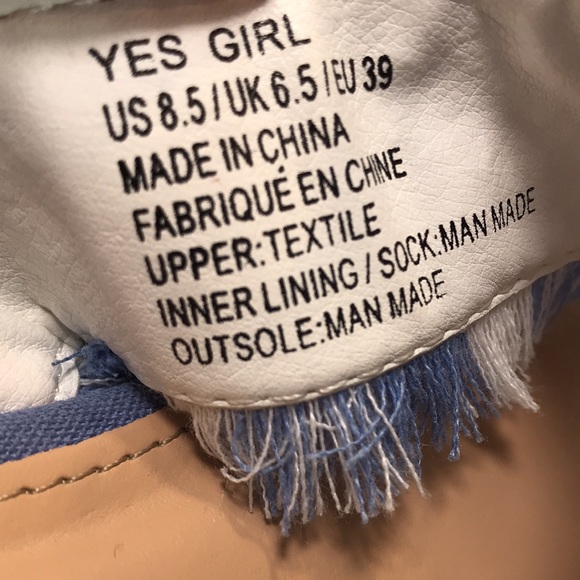 JustFab Yes Girl Lt.Blue & White Crossband Espadrille Wedges WMS 8.5☀️NWOT☀️ - Picture 9 of 12